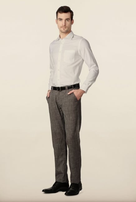 Peter England White Solid Casual Shirt Peter England White Solid Casual Shirt