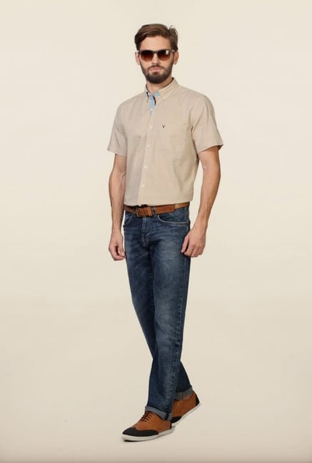 Allen Solly Beige Casual Shirt Allen Solly Beige Casual Shirt