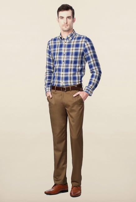 Peter England Blue Checks Casual Shirt Peter England Blue Checks Casual Shirt