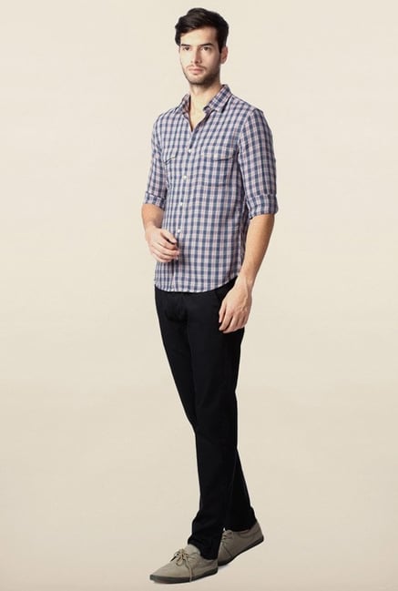 Peter England Blue Checks Casual Shirt Peter England Blue Checks Casual Shirt