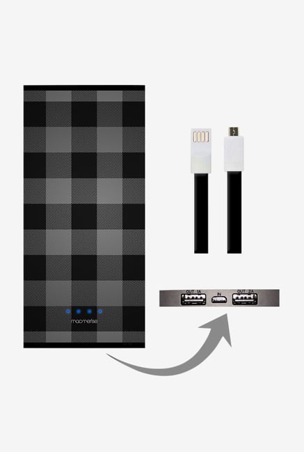 Macmerise Checkmate Black 8000 mAh Universal Power Bank Macmerise Checkmate Black 8000 mAh Universal Power Bank