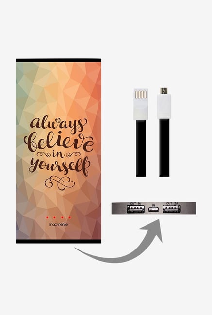 Macmerise Believe In Yourself 8000 mAh Universal Power Bank Macmerise Believe In Yourself 8000 mAh Universal Power Bank