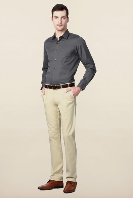Peter England Grey Printed Casual Shirt Peter England Grey Printed Casual Shirt