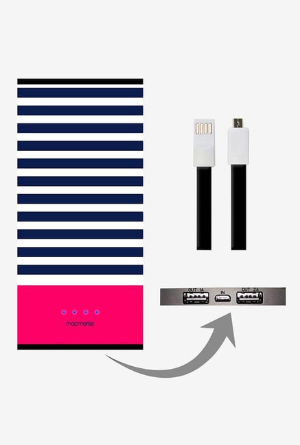 Macmerise Simply Stripes 8000 mAh Universal Power Bank Macmerise Simply Stripes 8000 mAh Universal Power Bank