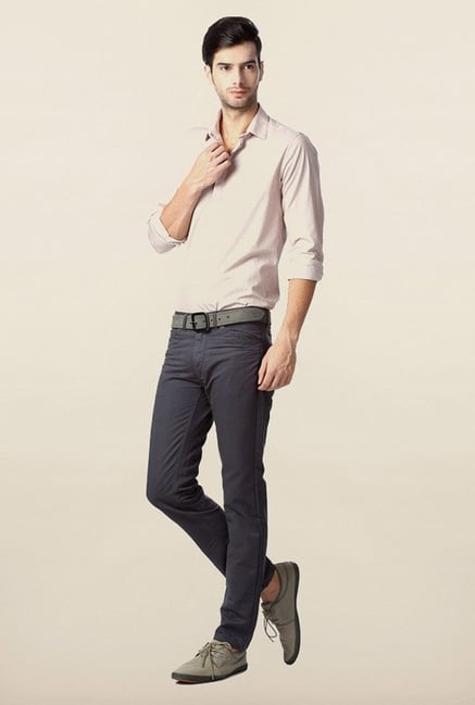 Peter England Beige Printed Casual Shirt Peter England Beige Printed Casual Shirt