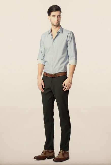 Peter England Blue Slim Fit Shirt Peter England Blue Slim Fit Shirt