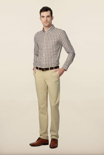 Peter England White Checks Casual Shirt Peter England White Checks Casual Shirt