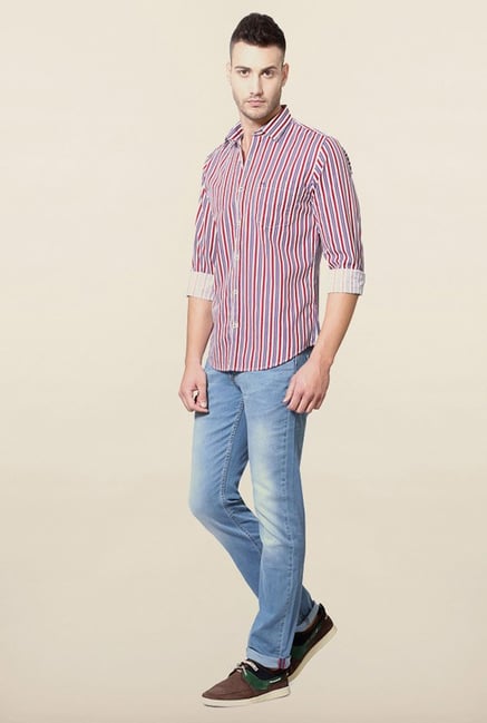 Peter England Multicolour Striped Casual Shirt Peter England Multicolour Striped Casual Shirt