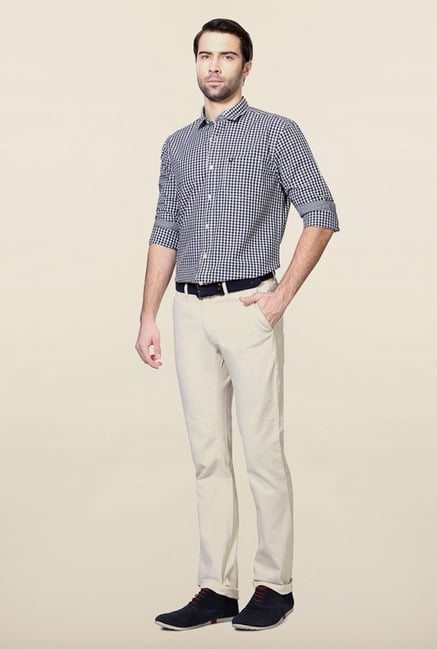 Allen Solly Navy Checks Shirt Allen Solly Navy Checks Shirt