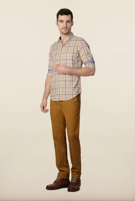 Peter England Multicolour Tattersall Checks Casual Shirt Peter England Multicolour Tattersall Checks Casual Shirt