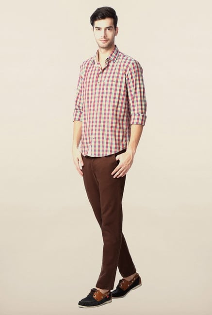 Peter England Multicolour Checks Casual Shirt Peter England Multicolour Checks Casual Shirt