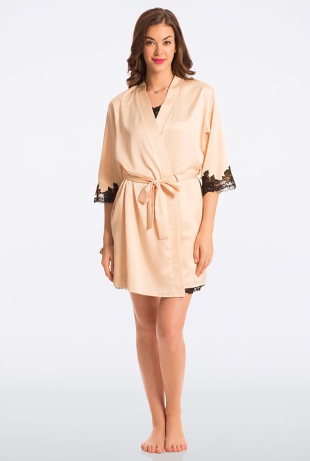 Pretty Secrets Gold Solid Robe Pretty Secrets Gold Solid Robe
