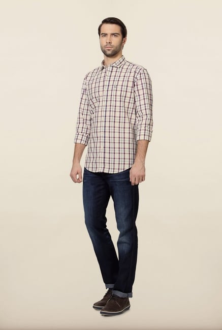 Allen Solly White Checks Casual Shirt Allen Solly White Checks Casual Shirt