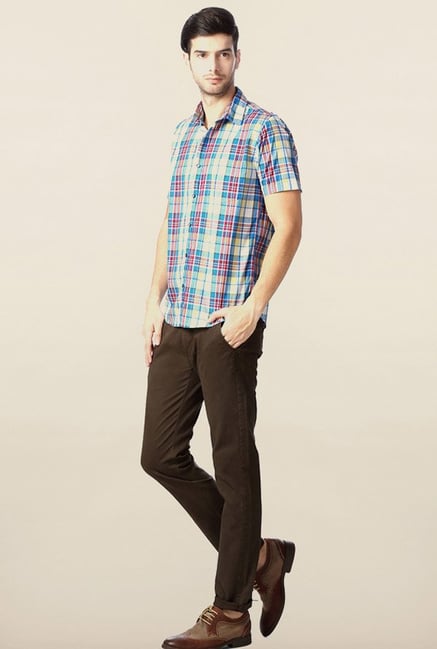 Peter England Multicolour Checks Casual Shirt Peter England Multicolour Checks Casual Shirt