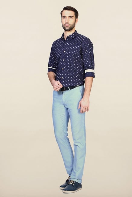 Allen Solly Navy Casual Shirt Allen Solly Navy Casual Shirt