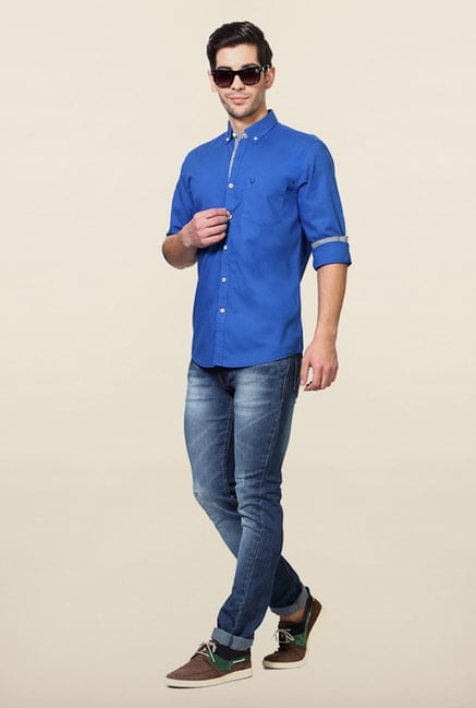 Allen Solly Blue Casual Shirt Allen Solly Blue Casual Shirt
