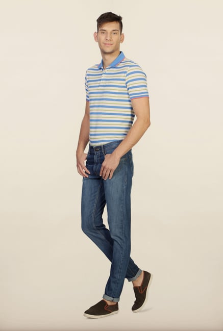 Peter England Blue Mid Rise Jeans Peter England Blue Mid Rise Jeans