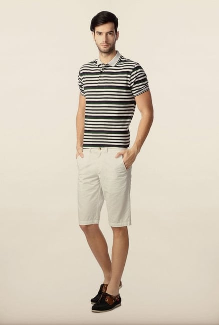 Peter England White Solid Shorts Peter England White Solid Shorts