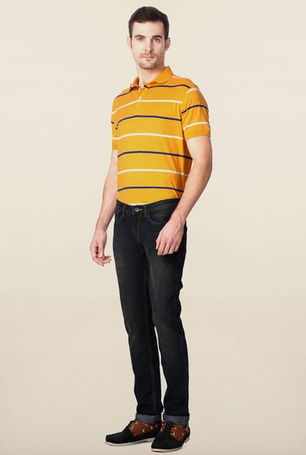 Peter England Black Lightly Washed Jeans Peter England Black Lightly Washed Jeans