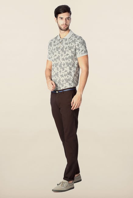 Peter England Brown Solid Chinos Peter England Brown Solid Chinos