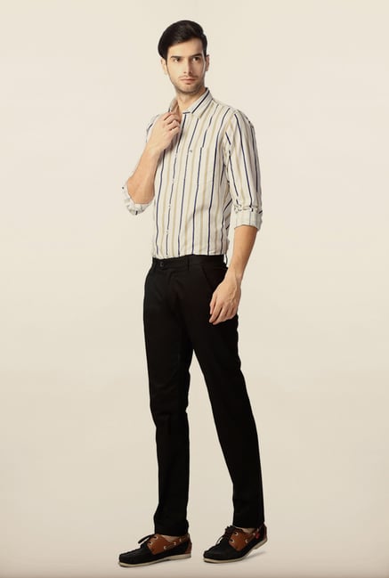 Peter England Black Cotton Chinos Peter England Black Cotton Chinos
