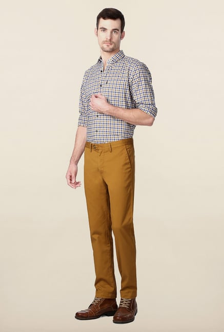 Peter England Khaki Slim Fit Chinos Peter England Khaki Slim Fit Chinos