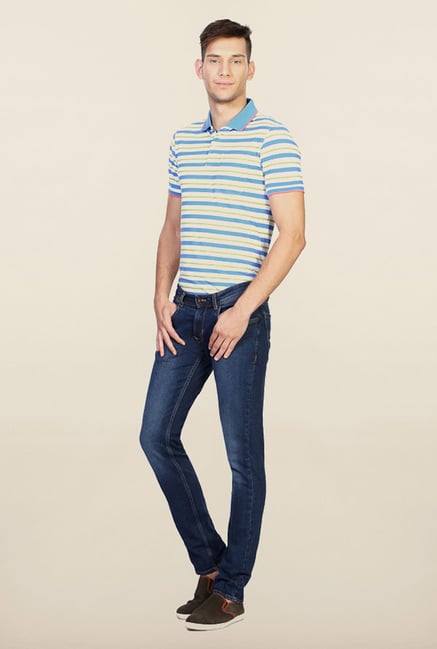 Peter England Blue Mid Rise Jeans Peter England Blue Mid Rise Jeans