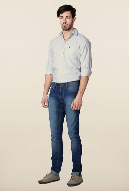 Peter England Blue Mid Rise Jeans Peter England Blue Mid Rise Jeans