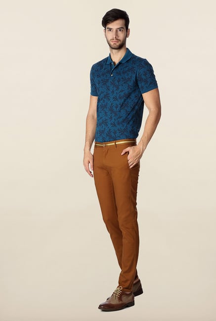 Peter England Brown Solid Chinos Peter England Brown Solid Chinos