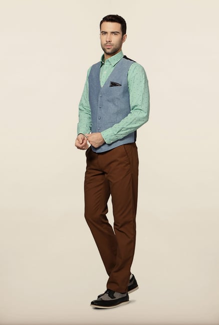Peter England Blue Slim Fit Jacket Peter England Blue Slim Fit Jacket