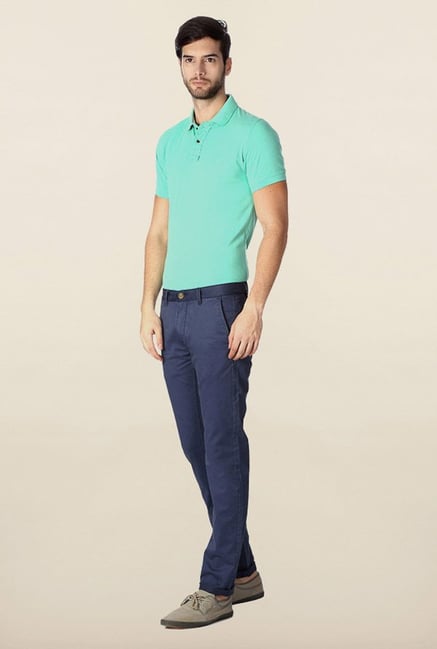 Peter England Blue Chinos Peter England Blue Chinos