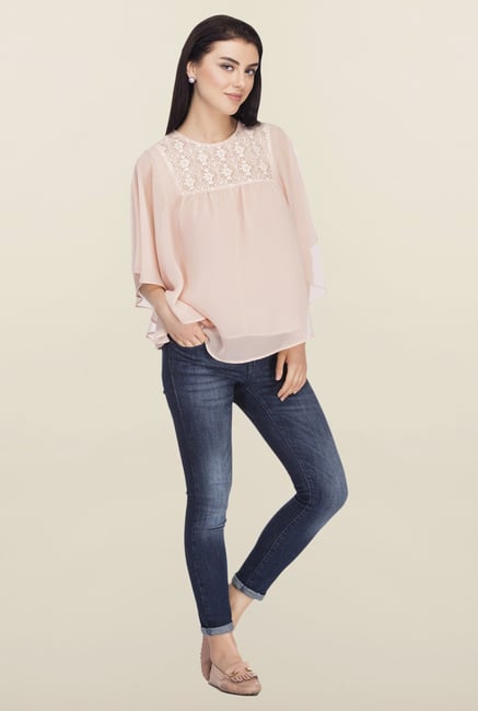 Femella Peach Solid Top Femella Peach Solid Top
