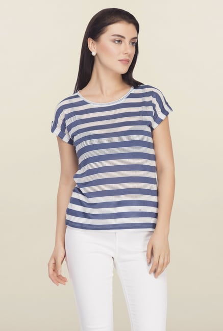 Femella Blue Striped Top Femella Blue Striped Top