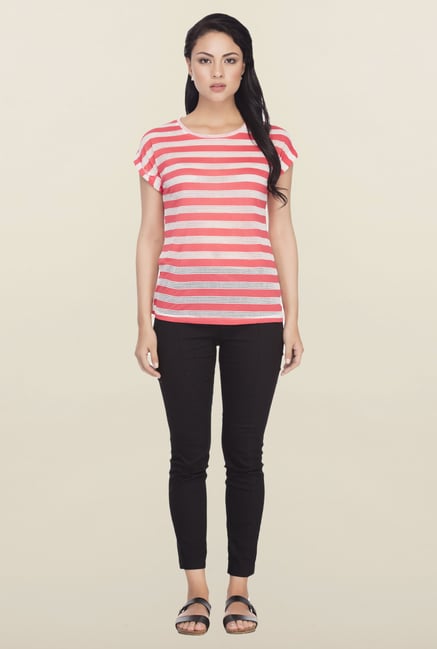 Femella Pink Striped Top Femella Pink Striped Top