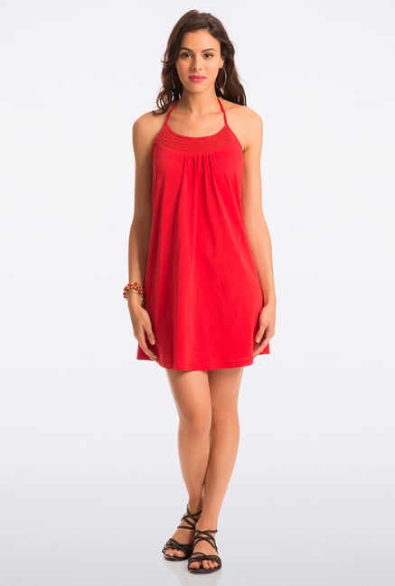 PrettySecrets Red Solid Halter Dress PrettySecrets Red Solid Halter Dress