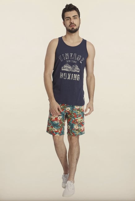 Jack & Jones Navy Printed Vest Jack & Jones Navy Printed Vest