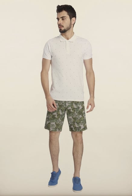 Jack & Jones White Dot Print Polo T-Shirt Jack & Jones White Dot Print Polo T-Shirt