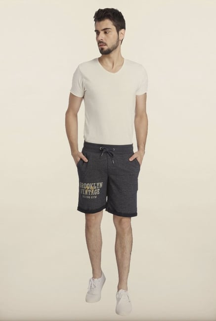 Jack & Jones Dark Grey Printed Sweatshorts Jack & Jones Dark Grey Printed Sweatshorts