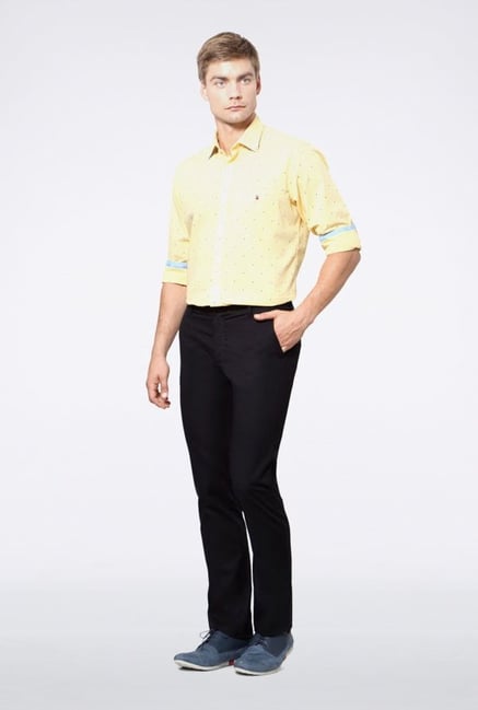Allen Solly Navy Solid Casual Trouser Allen Solly Navy Solid Casual Trouser