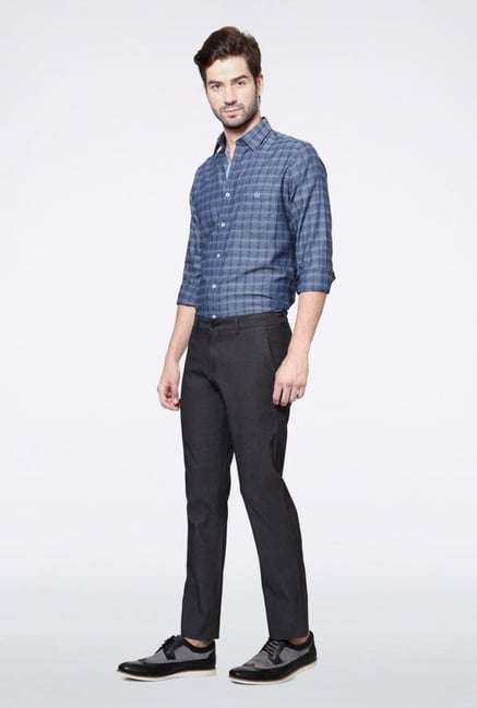 Allen Solly Grey Solid Casual Trouser Allen Solly Grey Solid Casual Trouser
