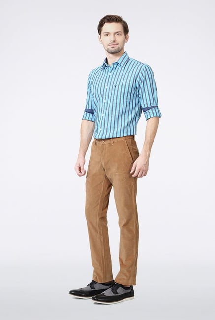 Allen Solly Brown Solid Casual Trouser Allen Solly Brown Solid Casual Trouser