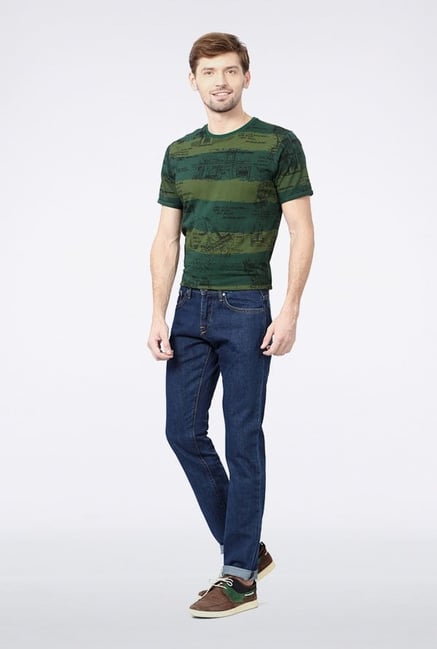 Allen Solly Dark Blue Slim Fit Jeans Allen Solly Dark Blue Slim Fit Jeans