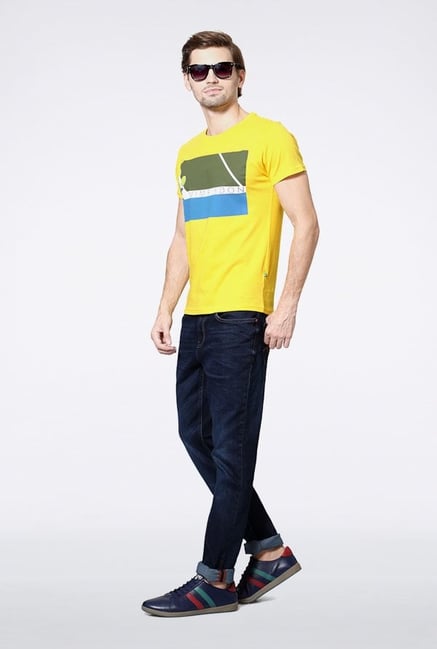 Allen Solly Yellow Wimbledon T-Shirt Allen Solly Yellow Wimbledon T-Shirt