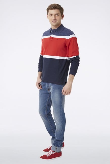 Peter England Navy & Red T-Shirt Peter England Navy & Red T-Shirt