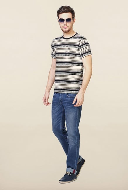 Allen Solly Beige Printed T-Shirt Allen Solly Beige Printed T-Shirt