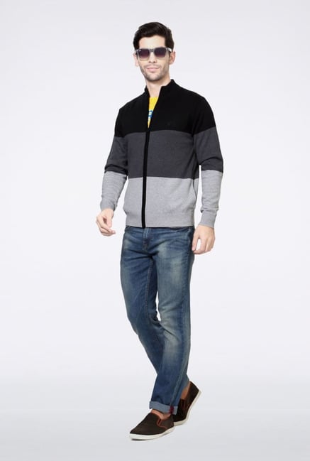 Allen Solly Grey Block Sweater Allen Solly Grey Block Sweater