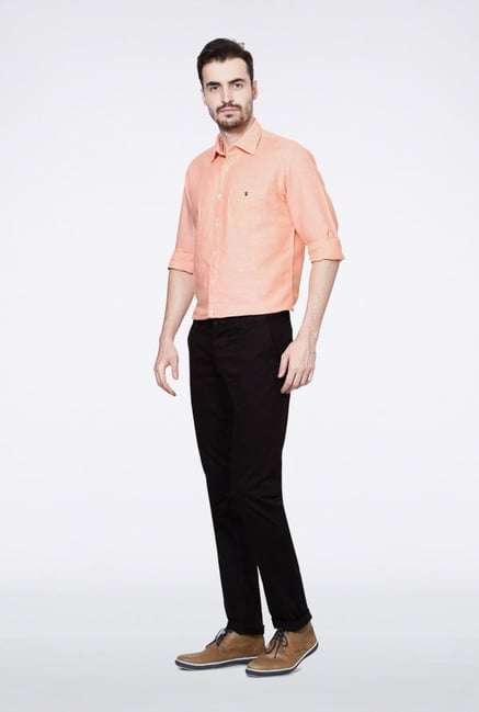 Allen Solly Black Solid Casual Trouser Allen Solly Black Solid Casual Trouser