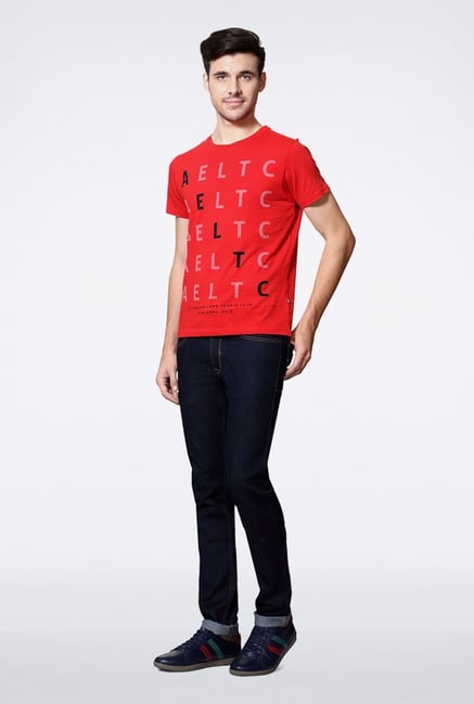Allen Solly Red Graphic Print T-Shirt Allen Solly Red Graphic Print T-Shirt