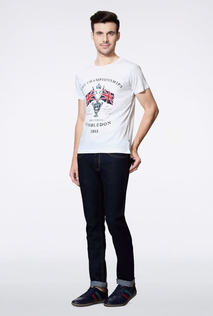 Allen Solly White Wimbledon T-Shirt Allen Solly White Wimbledon T-Shirt