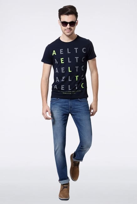 Allen Solly Navy Graphic Print T-Shirt Allen Solly Navy Graphic Print T-Shirt